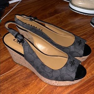 Brand new never worn Coach platforms